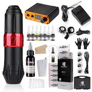 Tattoomaschine-Set Solong Tattoo Hybrid-Drehstift 5 Tinten