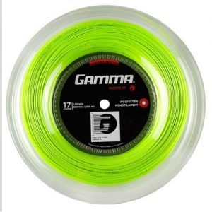 Tennissaiten Gamma Tennissaite Moto Lime 17 (1.24 mm) 200 m Rolle