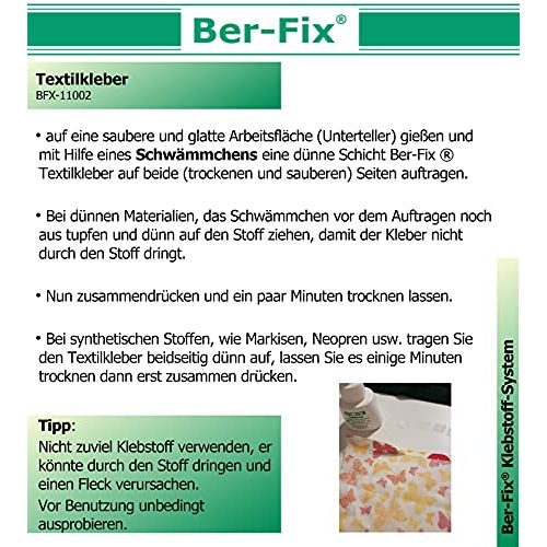 Textilkleber Ber-Fix ® waschmaschinenfest transparent weich flexibel