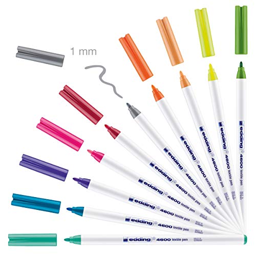 Die beste textilstifte edding 4600 textilstift 10 farben im set fun Bestsleller kaufen