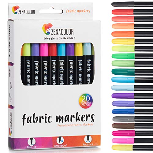 Die beste textilstifte zenacolor 20 ungiftig waschfeste und permanent Bestsleller kaufen