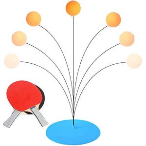 Table Tennis Trainer BHGWR Table Tennis Trainer, Table Tennis Bat Set with Elastic Soft Shaft Decompression Sport