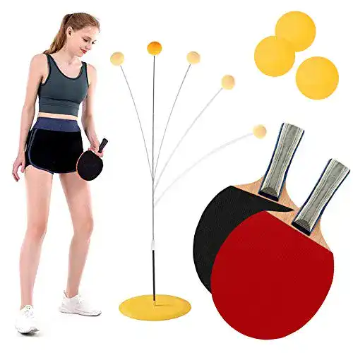 Tischtennis-Trainer Gxhong Tischtennistrainer mit elastischem,Tischtennistrainer für Kinder Tischtennis Trainer