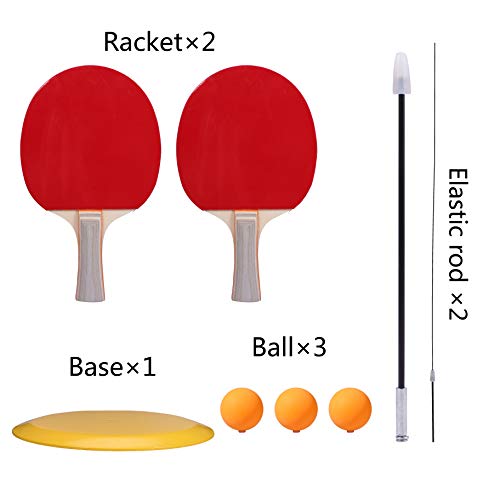 Tischtennis-Trainer SIRUITON Table Tennis Trainer Elastic Shaft .Portable Table Tennis with Elastic Soft Shaft
