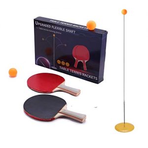 Table Tennis Trainer SIRUITON Table Tennis Trainer Elastic Shaft .Portable Table Tennis with Elastic Soft Shaft