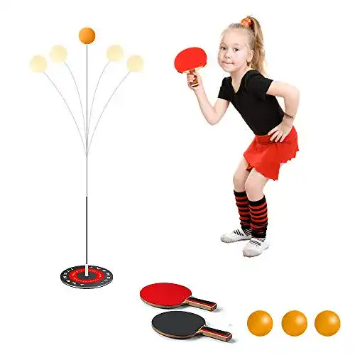Tischtennis-Trainer TAOPE mit 2 elastischem, weichem Schaft, Freizeit, Ping-Pong-Dekompression