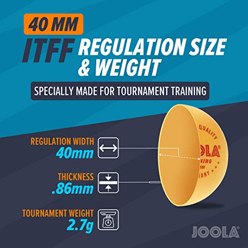 TischtennisbÃ¤lle JOOLA Unisex – Erwachsene TT-Ball Outdoor, Weiß, 40 mm & Tischtennis-Bälle Training