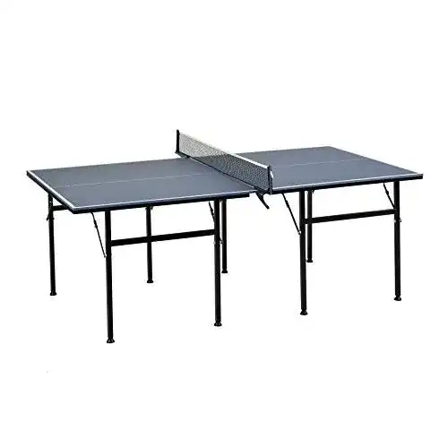 Tischtennisplatte BUSDUGA 206 x 115cm, Indoor Platzsparend, stabil und solide, Tischtennistisch