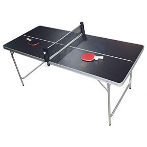 Tischtennisplatte PingPong-Classics Klappbare , HBT: 180 x80 x76 cm, tragbar inklusive Netz, 2 Schläger, Ballhalter & 6 Bälle