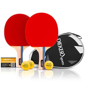 TischtennisschlÃ¤ger-Set Dieker Sports PREMIUM Tischtennis Schläger Set von – 2 Tischtennisschläger Profi + 3 Bälle