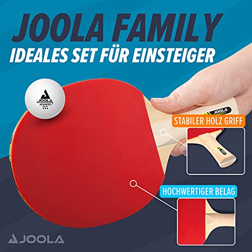 TischtennisschlÃ¤ger-Set JOOLA Tischtennis-Set Family , 4 Tischtennisschläger + 10 Tischtennisbälle + Tasche