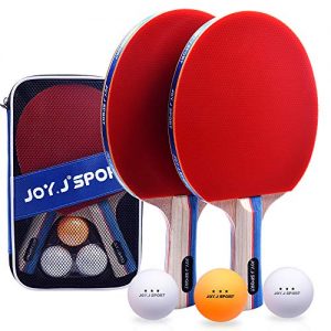 TischtennisschlÃ¤ger-Set Joy.J Sport Tischtennisschläger, Pingpong-Schläger Set mit 2 Schläger und 3 Bällen