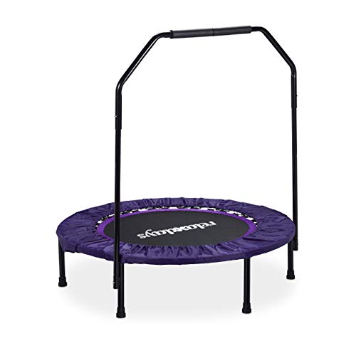 Die beste trampolin faltbar relaxdays mit haltestange indoor schwarz lila Bestsleller kaufen