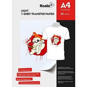 Transferpapier Koala Inkjet zum Aufbügeln für helles Textilien, DIN A4