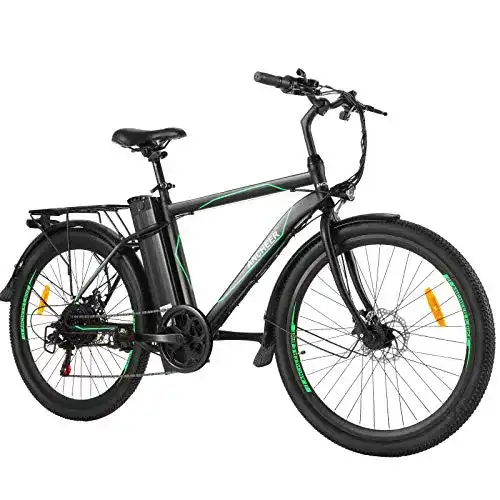 Trekking-E-Bike Herren ANCHEER 26″ E-Bike Abnehmbarer 10Ah Akku