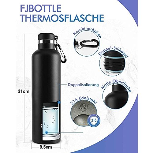 Trinkflasche 1 Liter FEIJIAN FJbottle 750/1000ML Vakuum Isoliert