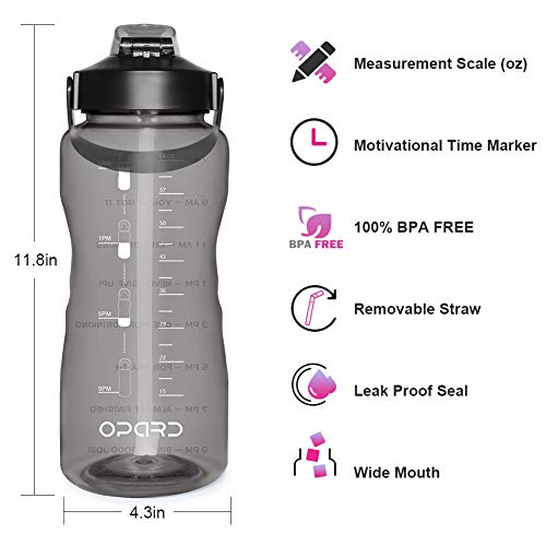 Trinkflasche 2 Liter Opard 2L Trinkflasche, BPA Frei Wasserflasche