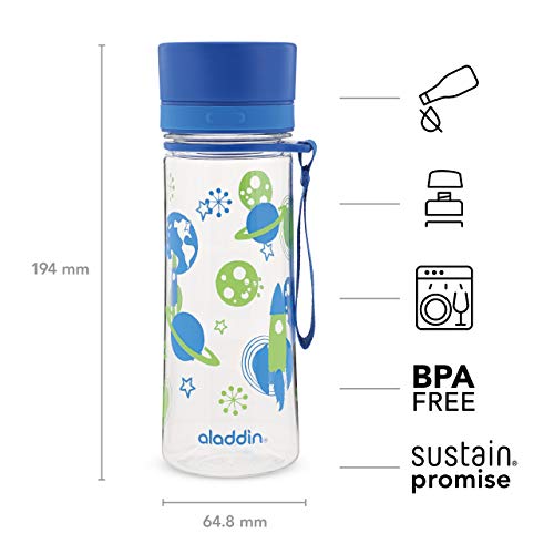 Trinkflasche für Kinder Aladdin Zoo Flip & Sip Water Bottle 0.43L