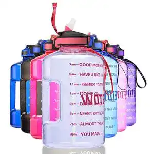 Trinkflasche mit Strohhalm ETDW 2,2L Groß Sportflasche BPA Frei