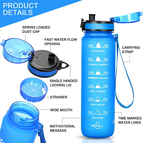 Tritan-Trinkflasche Favofit 1 Liter Trinkflasche BPA-frei Tritan
