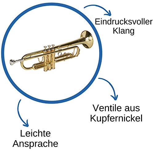 Trompete CASCHA n Fuchs Anfänger-Set deutsch I hochwertige Bb