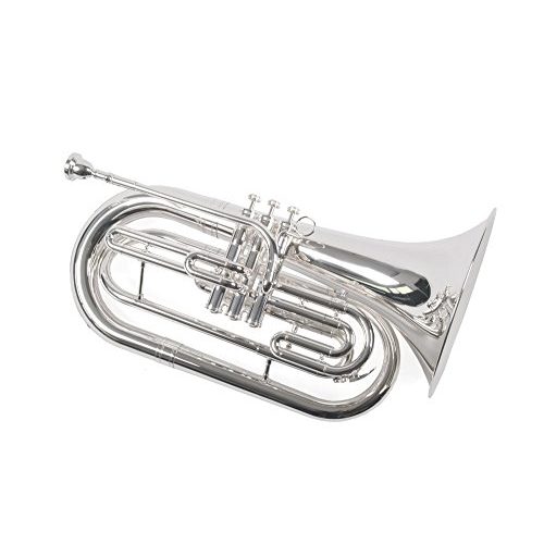 Trompete Karl Glaser Marching Bariton in B, Bass, versilbert, Edelstahl