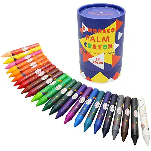 Wachsmalstifte Lebze Kleinkinder , 24 Farben Zeichenstift , Sicher