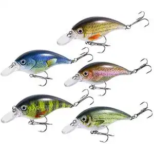 Wobbler Magreel Set, Kunstköder Set VIB-Köde Angelköder Crankbait für Forellen Barsch