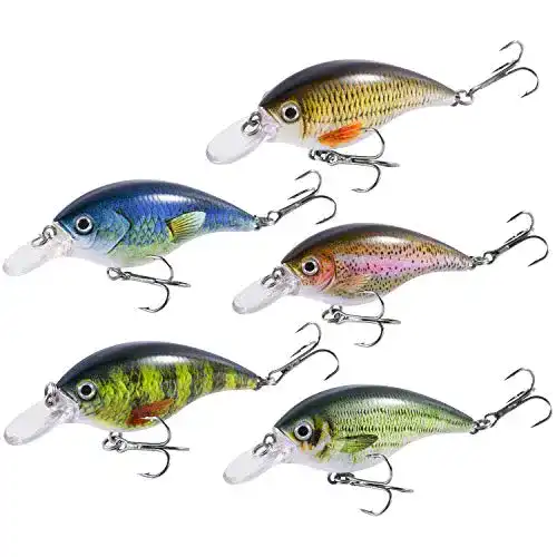 Wobbler Magreel Set, Kunstköder Set VIB-Köde Angelköder Crankbait für Forellen Barsch