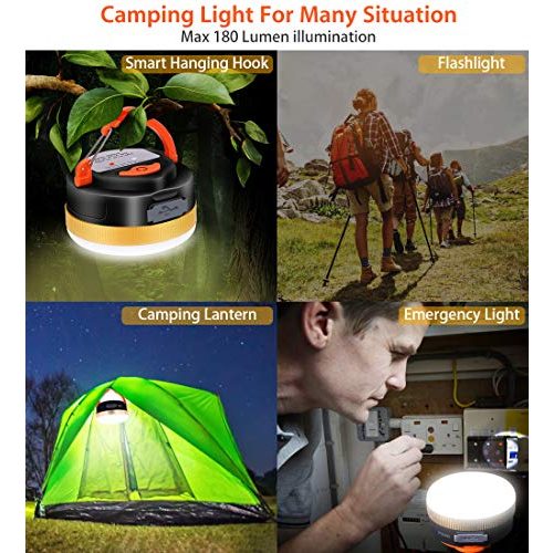 Zeltlampe Karrong Campinglampe LED USB Wiederaufladbar