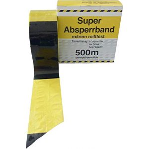 Absperrband gelb-schwarz Format Warn- und Absperrband