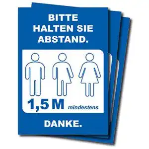 Abstand-halten-Aufkleber CarGuys 3er Set Aufkleber • DIN A4