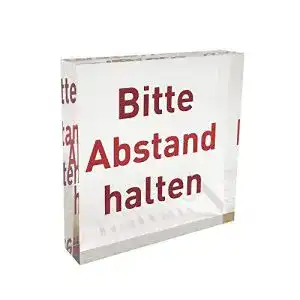 Abstand-halten-Aufsteller