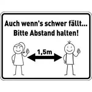 Abstand-Schild