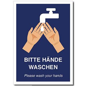 Aufkleber Hände waschen Frank Paperman Aufkleber (DIN A6)