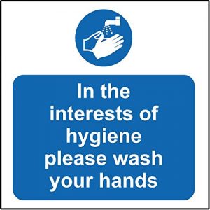 Aufkleber Hände waschen KPCM Display Hinweisschild zur Hygiene