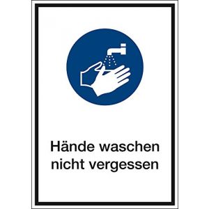 Aufkleber Hände waschen Marahrens Kombischild 130 x 185 mm
