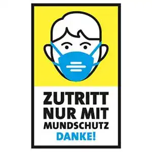 Aufkleber Maskenpflicht
