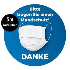 Aufkleber Maskenpflicht Rosenbaum Offsetdruck 5 Stück Aufkleber
