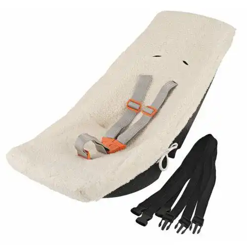 Babysitz (Fahrradanhänger) Weber Babyschale mit Teddyfell beige