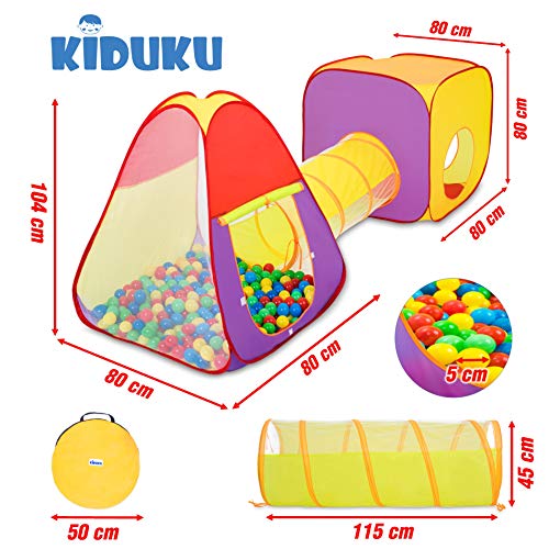 Bällebad KIDUKU ® 3-teiliges Spielzelt Babyzelt