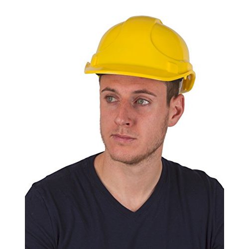Bauhelm Kerbl 34501 Polyethylen Helm 6 Punkt Aufhängung, gelb