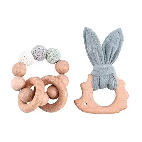 Die beste Beißring (Holz) Mamimami Home 2pc Baby Silikon Beißring Bunny 2026 Test Bestseller Beißring (Holz) Mamimami Home 2pc Baby Silikon Beißring Bunny