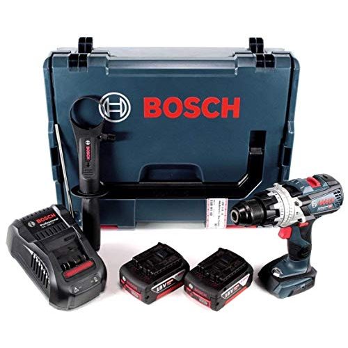 Bosch-Professional-Akku-Schlagbohrschrauber Bosch Professional 18V System Akku Schlagbohrschrauber GSB 18V-85 C (max. Drehmoment 85 Nm, inkl. 2×5.0Ah Akku + Ladegerät, in L-BOXX 136)