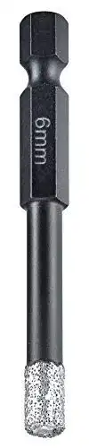 Diamantbohrer kwb Diamant Fliesen-Loch-Bohrer E 6.3-Aufnahme