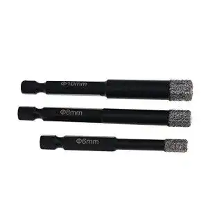 Diamantbohrer OTOTEC 3er Set 6/8/10mm 6-Kant für Fliesenbohrer