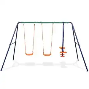 Doppelschaukel Tidyard Schaukelgestell Metall 2 Schaukeln