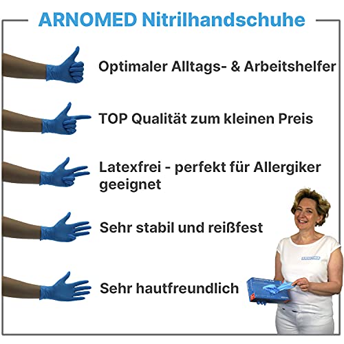 Einmalhandschuhe (L) ARNOMED Nitril Einmalhandschuhe L