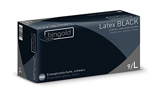 Die beste einmalhandschuhe l bingold 619003 latex black puderfrei Bestsleller kaufen