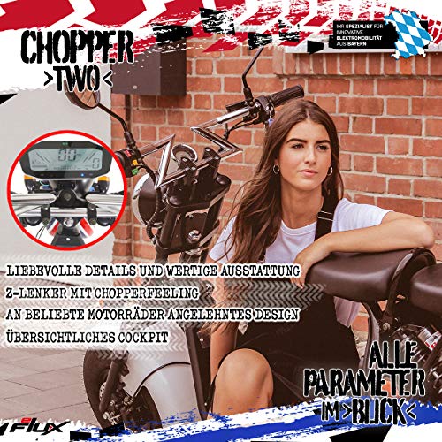 Elektroroller eFlux Chopper Two E-Scooter – Straßenzulassung
